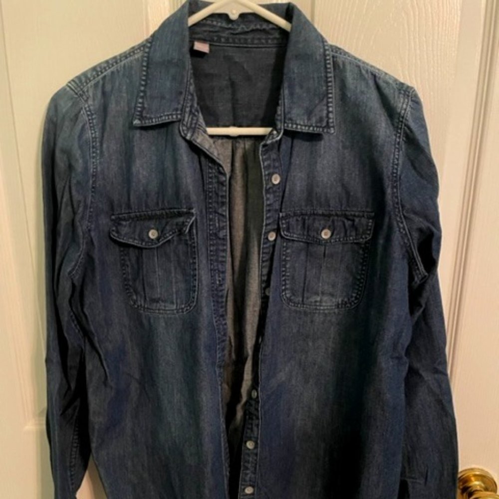 Button Down Blue Jean Shirt
